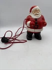 Vintage Royal 7 1/2"Hard Plastic Mold Light Up Santa Claus 1950's Christmas READ
