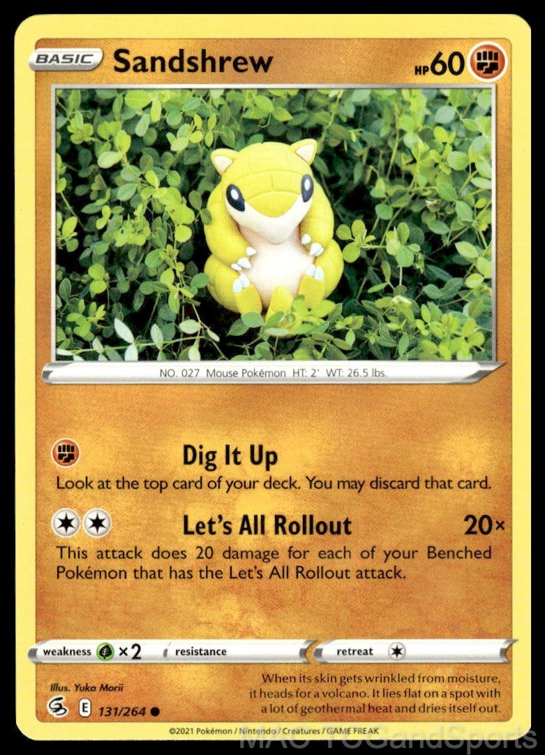 Sandshrew 131/264 Fusion Strike Pokemon TCG NM