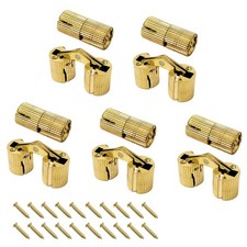 10pcs 0.55inch (14mm) Brass Barrel Hinges Hid...