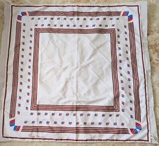 Vintage Stan Herman United Airlines Logo Scarf 26" Square. Made In Italy