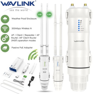 WAVLINK N300/AC600 Outdoor WLAN Access Point Dual Band PoE wasserdicht 2x7dBi
