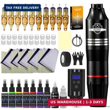 Wireless Tattoo Gun Kit Complete for Beginners Rotary Pen Machine  1200mAh Powe
