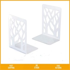 Heavy-Duty Decorative Metal Bookends Book Stopper Stand Black 4.7x3.6x7.0