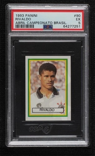 1993 Panini Abril Campeonato Brasileiro 93 Rivaldo #90 PSA 5