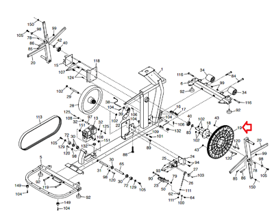 Proform Epic FreeMotion Gold's Gym Elliptical Flywheel Pulley Assembly  277369