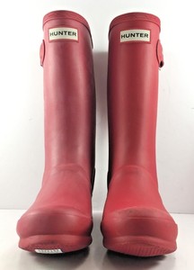 hunter matte red rain boots