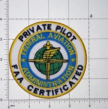FAA Certified Federal Aviation Administration Private Pilot Patch Repro A1035