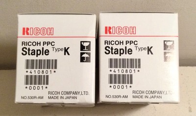 Set of 2 OEM Genuine RICOH PPC Staple Cartridges Type K #410801