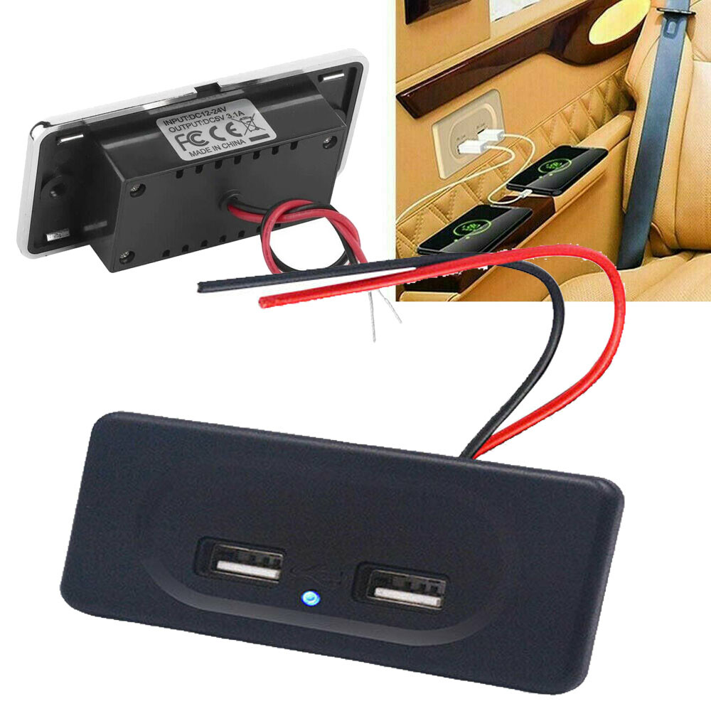 Auto USB Steckdose Dual - 12V-24V Ladegerät Für Wohnmobile & Boote