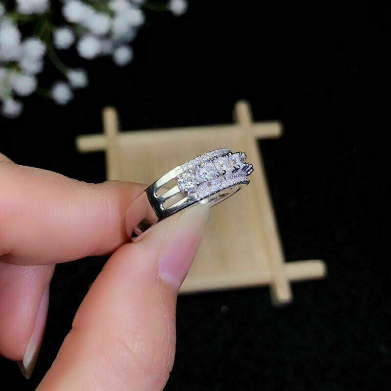 2.20Ctw Round Cut Lab Created Diamond Wedding Band Ring 14K White Gold ...