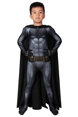 Batman v Superman Bruce Wayne Printed Jumpsuit Kids Cosplay Costume Halloween