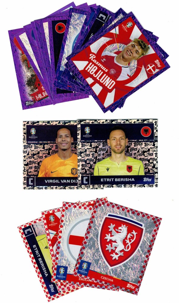 Topps Euro 2024 Parallel Collectible Stickers Custom Selection  