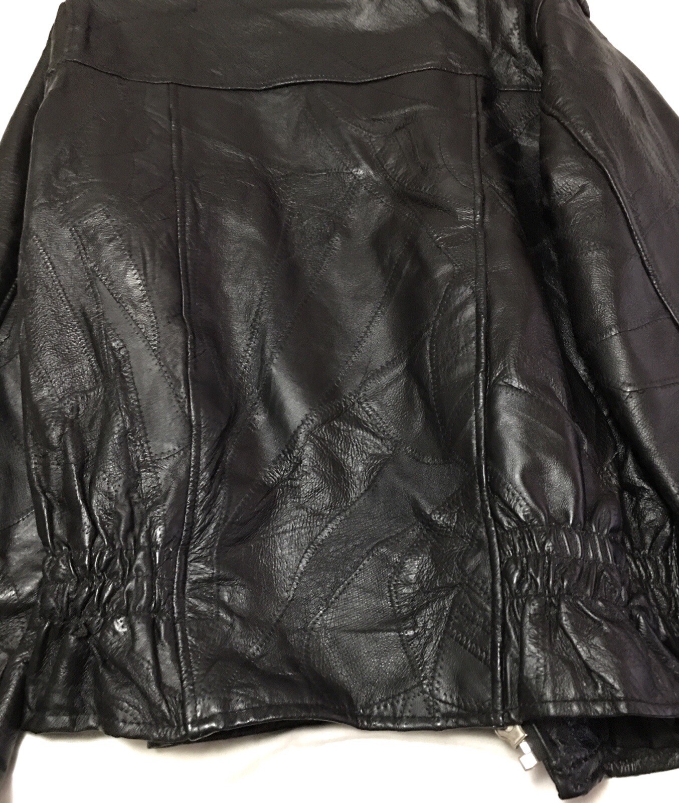 Flight Path Leather Patch Work  Jacket Small Blac… - image 7