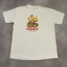 Vintage 2002 Krispy Kreme Donuts Shirt Size L Snack Food Tee Doughnut Coffee 