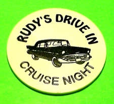 RUDY'S DRIVE IN  CRUISE NIGHT  ( 1957 CHEVROLET )  / UTOPIA CLUB TRADE TOKEN