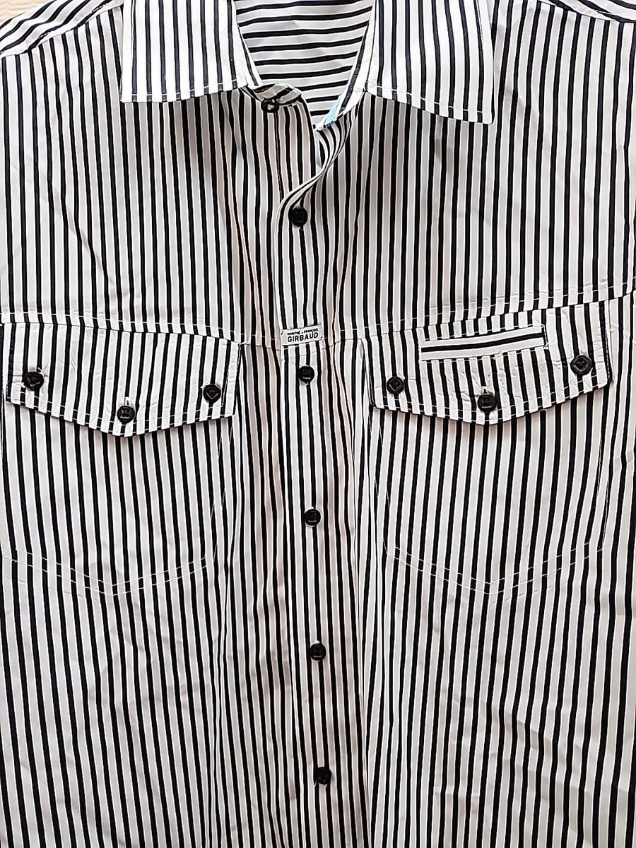 Blue Marithe Francois Girbaud Longsleeve Shirt Blue White