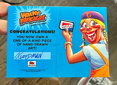 Topps Wacky Packages Panoramic Sketch Super Mario Floydman GPK