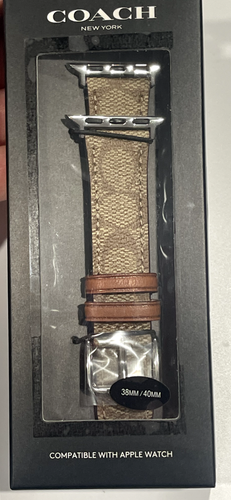Coach Apple Watch Armband, 38 mm & 40 mm, Signature Brown Canvas, Neu in Box