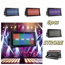 6pc 1000W RGBW 960LED Wall Wash Light Strobe DMX Stage DJ Show Atomic Light
