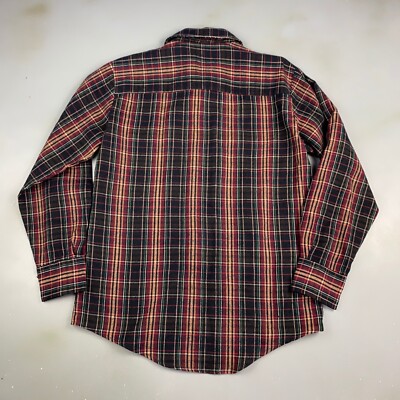 VINTAGE 90s St Johns Bay Plaid Flannel Lined Button Up Shirt sz