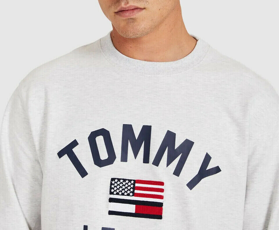 Heather | eBay Logo Jumper Bold Grey Silver Hilfiger Jeans BNWT Sweatshirt TJM Tommy