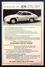 1958 D-B Sports Coupe photo Class H Sports Production Car vintage print ad