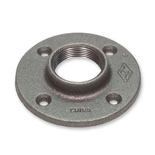 1/4" BLACK MALLEABLE IRON FLOOR FLANGE fitting pipe npt