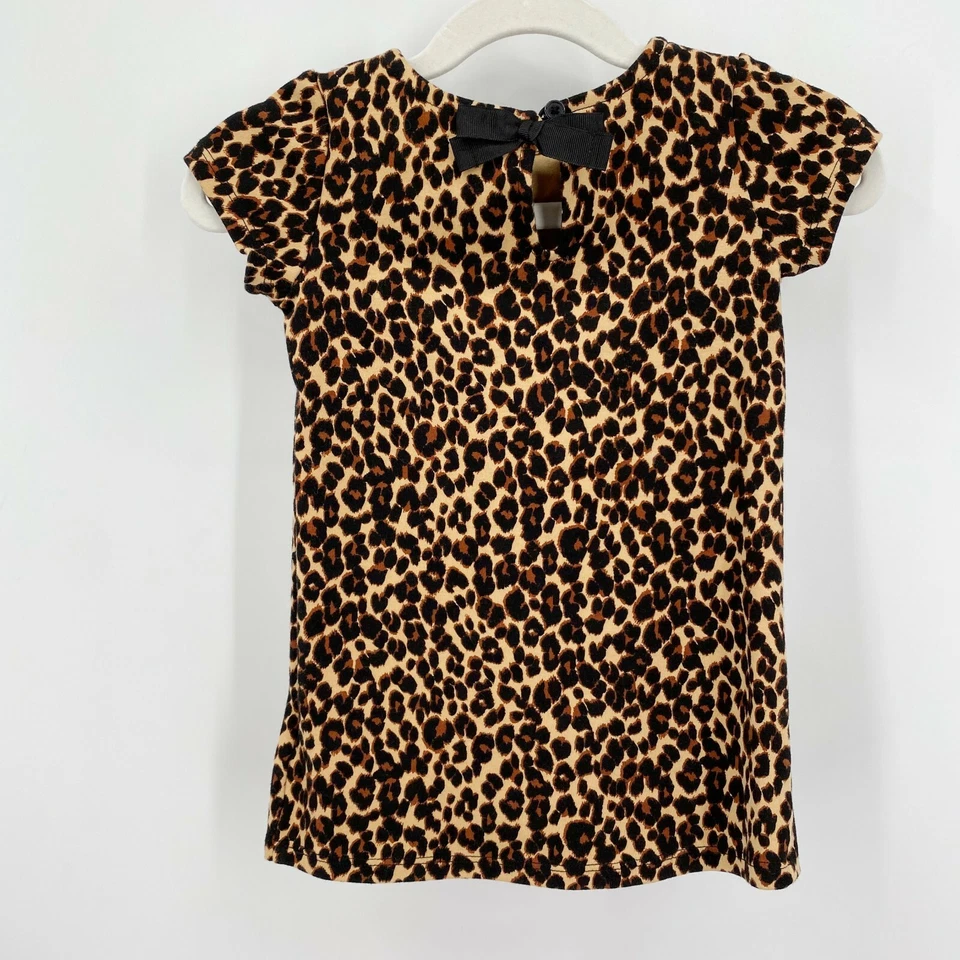 Платье цельнокроеное Old Navy Baby Girl леопардовый принт туника размер 12-18 месяцев трикотажное - Изображение 4 из 4