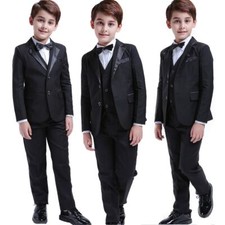 Tuxedo Formal Suit - Toddler Boys Suits Wedding Dress For Ring Bearer Ages 3-12