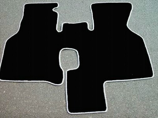 Tapis de sol en velours pour Volkswagen T4 - Coloris noir et gris
