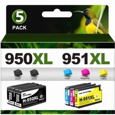Set of 5  Ink Cartridges Compatible for HP 950 XL HP 951 XL Officejet Pro 8620