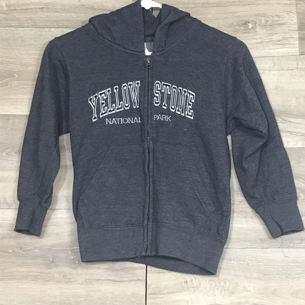 Yellowstone Park Small Zipper Hoodie Gray | eBay
