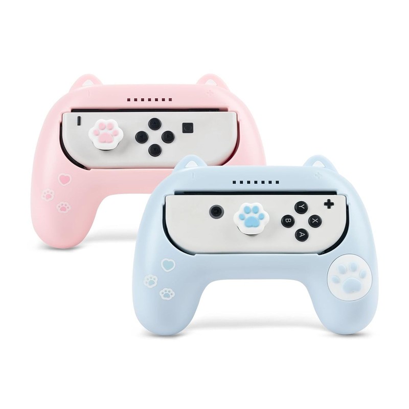 GeekShare Controller Grips For Nintendo Switch / OLED with Thumb Grips -1 Pairs