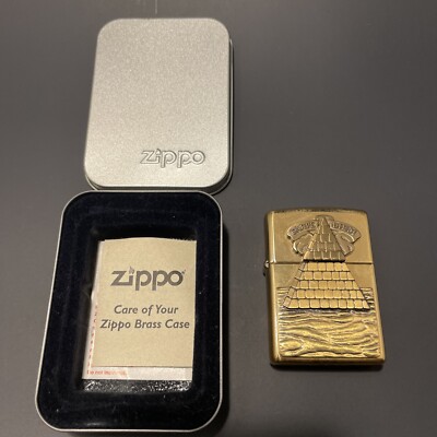 RARE Vintage Zippo Solid Brass 1996 Barrett Smythe Carp Diem 