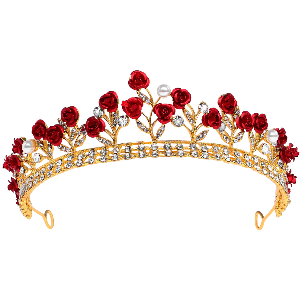 red bridal headpieces