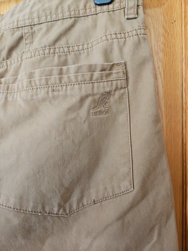 Kangol Mens Tan Brown Cotton Khaki Chino Shorts Size L Large Vgc Button Fly Knee - Picture 4 of 6