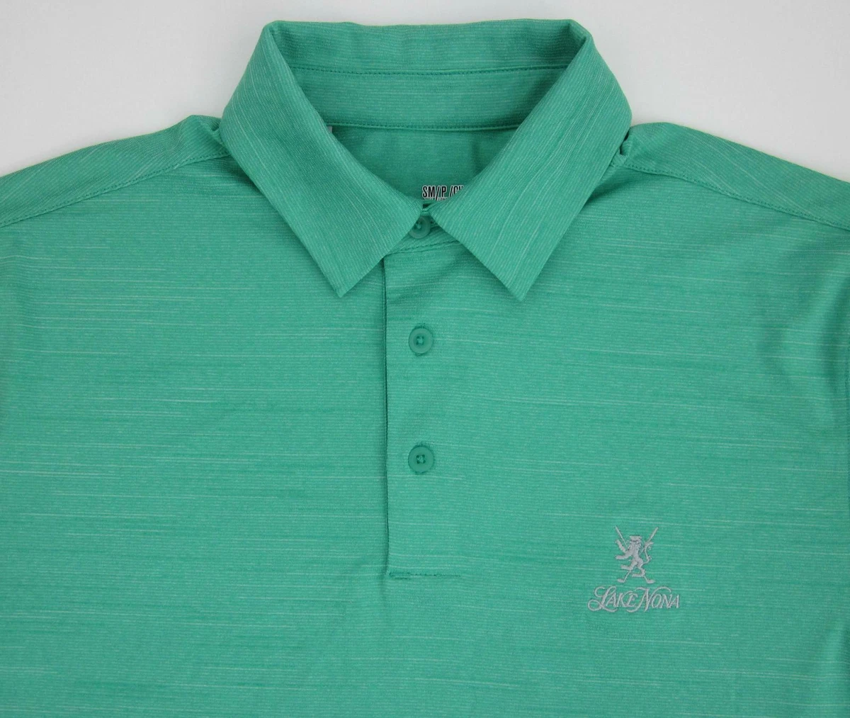 NEW Under Armour Elevated Heather Golf Polo LAKE NONA CC Jade Green Sz Small