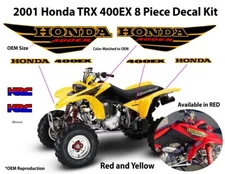 2001 2002 Honda TRX 400ex Decal Graphic Sticker OEM kit Mark Set SPORTRAX 400 EX