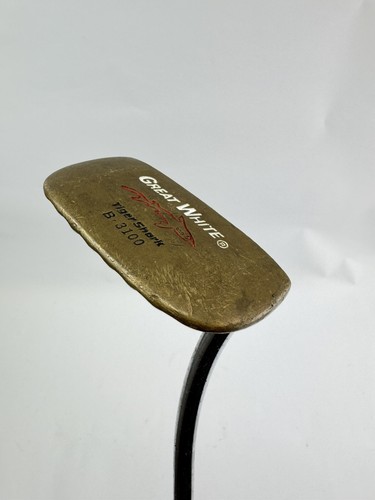 Tiger Shark Golf Great White Putter B3100 Mallet 35” Brass /New Grip /22689 - Picture 2 of 23