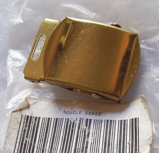 Boucle dorée de Ceinture Ceinturon toile Marine Nationale France laiton ORIGINAL