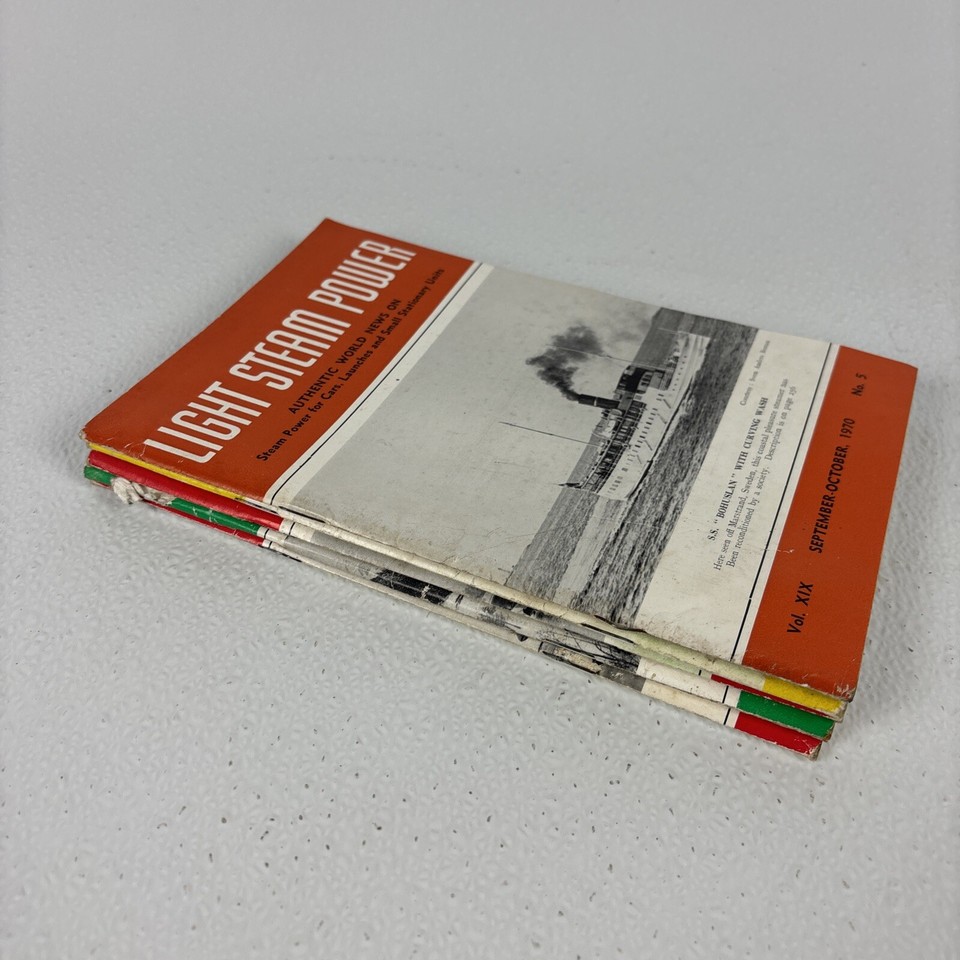 LIGHT STEAM POWER Magazine Lot of 5 Car Mancave Garage Junk Booklet