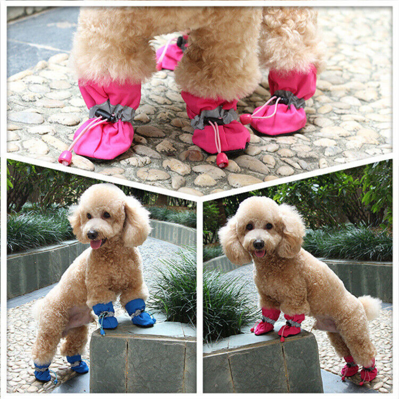 Waterproof Winter Warm Pet Dog Shoes Anti-Slip Rain Snow Boots