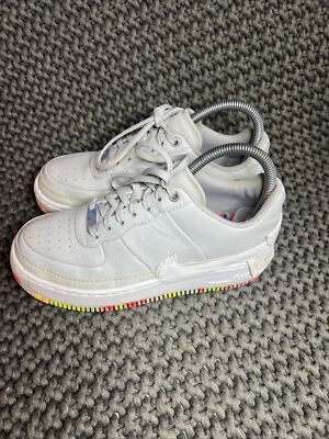 Nike Air Force 1 Jester XX Floral Print Platinum White Sneakers
