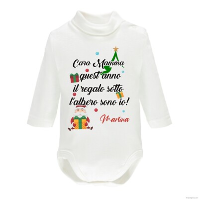 Baby Body Lupe Druck Weihnachtsgeschenk für Papa-Mama personalisiert Name