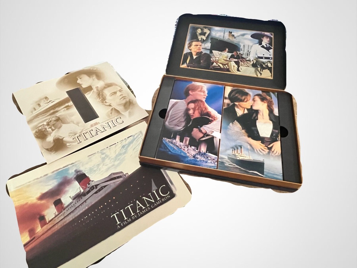 Titanic Collectors Edition VHS Gift Set 2 Tapes Movie Photo Book