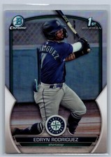 2023 Bowman Chrome Edryn Rodriguez Mariners 1st Bowman Refractor Rookie RC /499