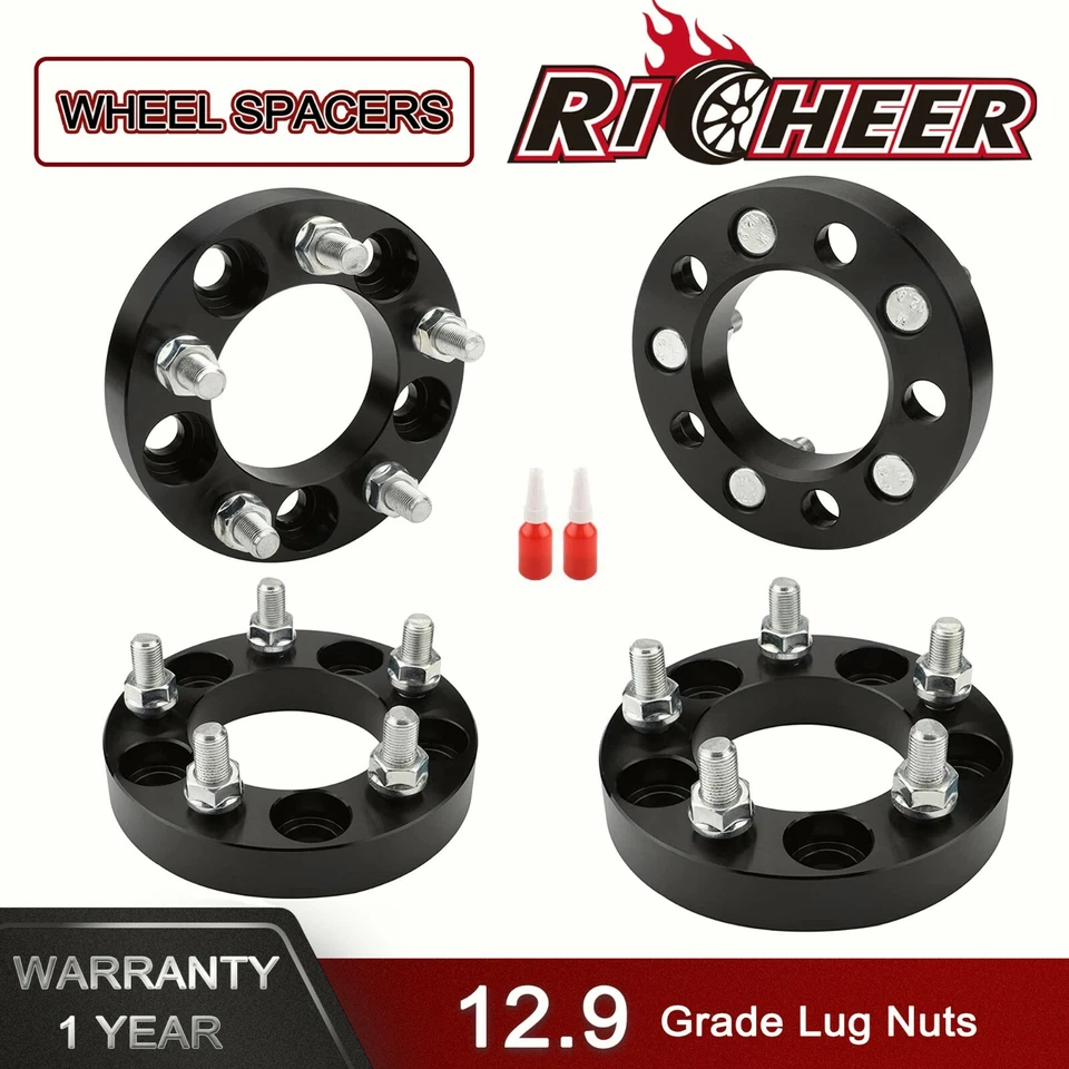 4PCS Wheel Spacers 1 inch 5x4.5" For Jeep Wrangler Cherokee Ford Mustang Edge - Image 4 of 4