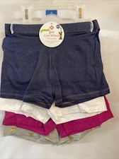 Member's Mark 4 Pack of Girls Cart Wheel Shorts Size 10/12 Multi Colors Stretch