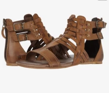 Roan By Bed Stu Bee Bosco Tan Gladiator Women's Sandals Size 9.5 Medium NWOB
