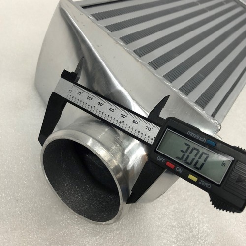 Universal Aluminum Front Mount Intercooler 27"X9"X4" Overall, 3" Inlet/Outlet - Foto 3 di 8
